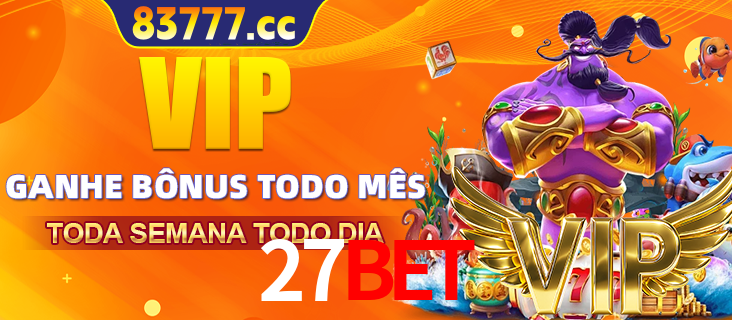 Banner promocional do 27BET oferecendo 100% de recompensas adicionais contínuas para quem fizer o login diário (Daily sign-in), com um mascote de coelho.